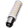 (4-Pack) Satco S12354 6.5W LED T6 Tubular Bulb, BA15d Base, 3000K, 650 Lumens, Clear