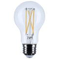 (4-Pack) Satco S12468 5W LED A19 A-Shape Bulb, E26 Base, 3500K, 450 Lumens, Clear