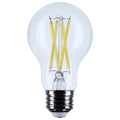 (4-Pack) Satco S12469 10.5W LED A19 A-Shape Bulb, E26 Base, 3500K, 1100 Lumens, Clear