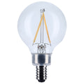 (4-Pack) Satco S12471 3W LED G16.5 Globe Bulb, E12 Base, 3000K, 200 Lumens, Clear