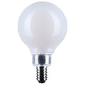 (4-Pack) Satco S12474 4.5W LED G16.5 Globe Bulb, E12 Base, 3000K, 350 Lumens, White
