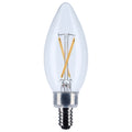 (4-Pack) Satco S12490 3W LED B11 Torpedo Bulb, E12 Base, 3000K, 200 Lumens, Clear