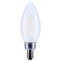 (4-Pack) Satco S12491 3W LED B11 Torpedo Bulb, E12 Base, 3000K, 200 Lumens, Frost