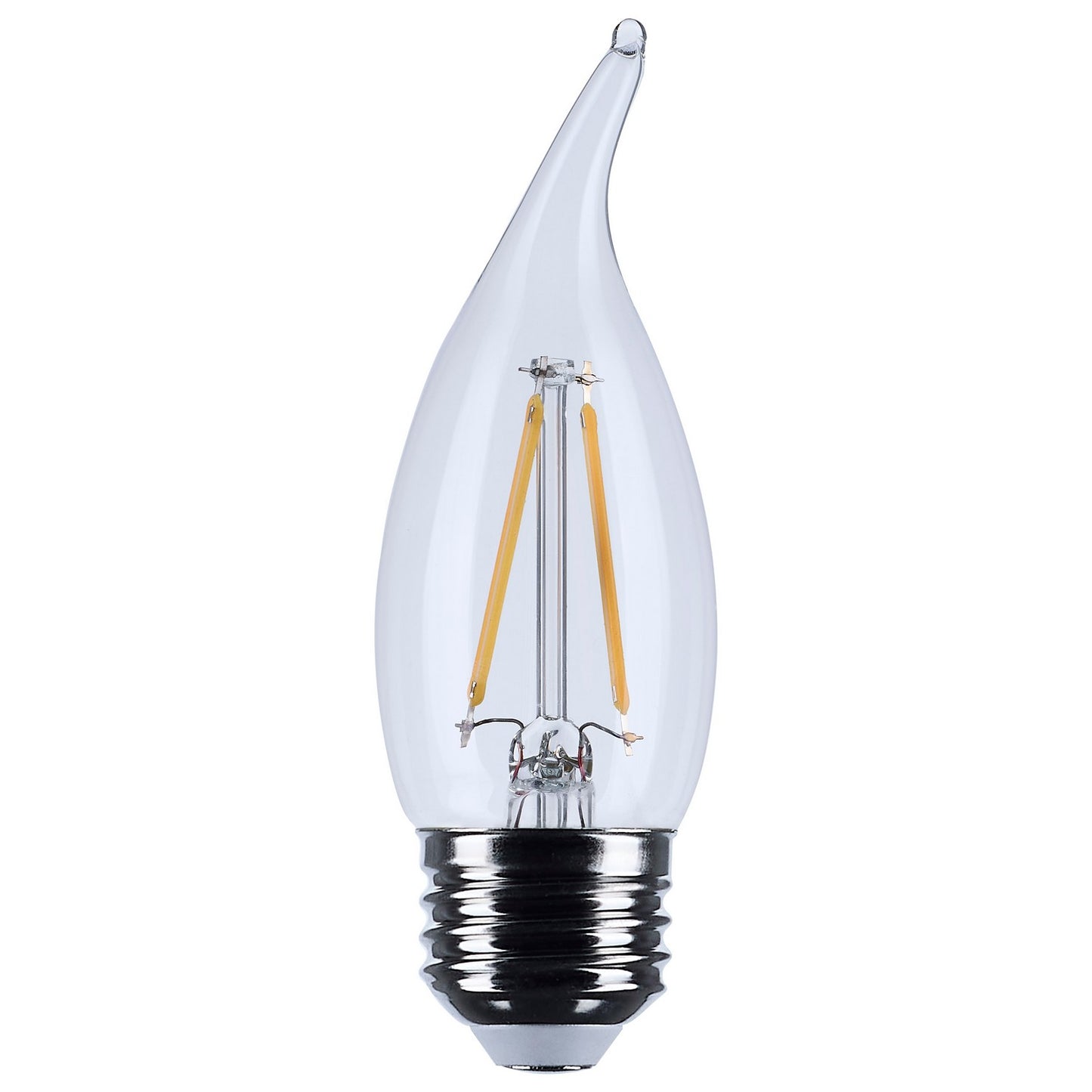 Satco 3W CA10 LED – E26 base, 250 lumens, 3000K Soft White (S12510)