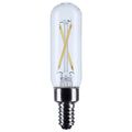 (4-Pack) Satco S12518 2.8W LED T6 Tubular Bulb, E12 Base, 3000K, 200 Lumens, Clear
