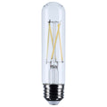 (4-Pack) Satco S12527 8W LED T10 Tubular Bulb, E26 Base, 5000K, 800 Lumens, Clear