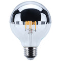 (4-Pack) Satco S12541 5.5W LED G25 Globe Bulb, E26 Base, 2700K, 500 Lumens, Silver