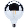 (4-Pack) Satco S12545 8W LED G40 Globe Bulb, E26 Base, 2700K, 800 Lumens, Silver