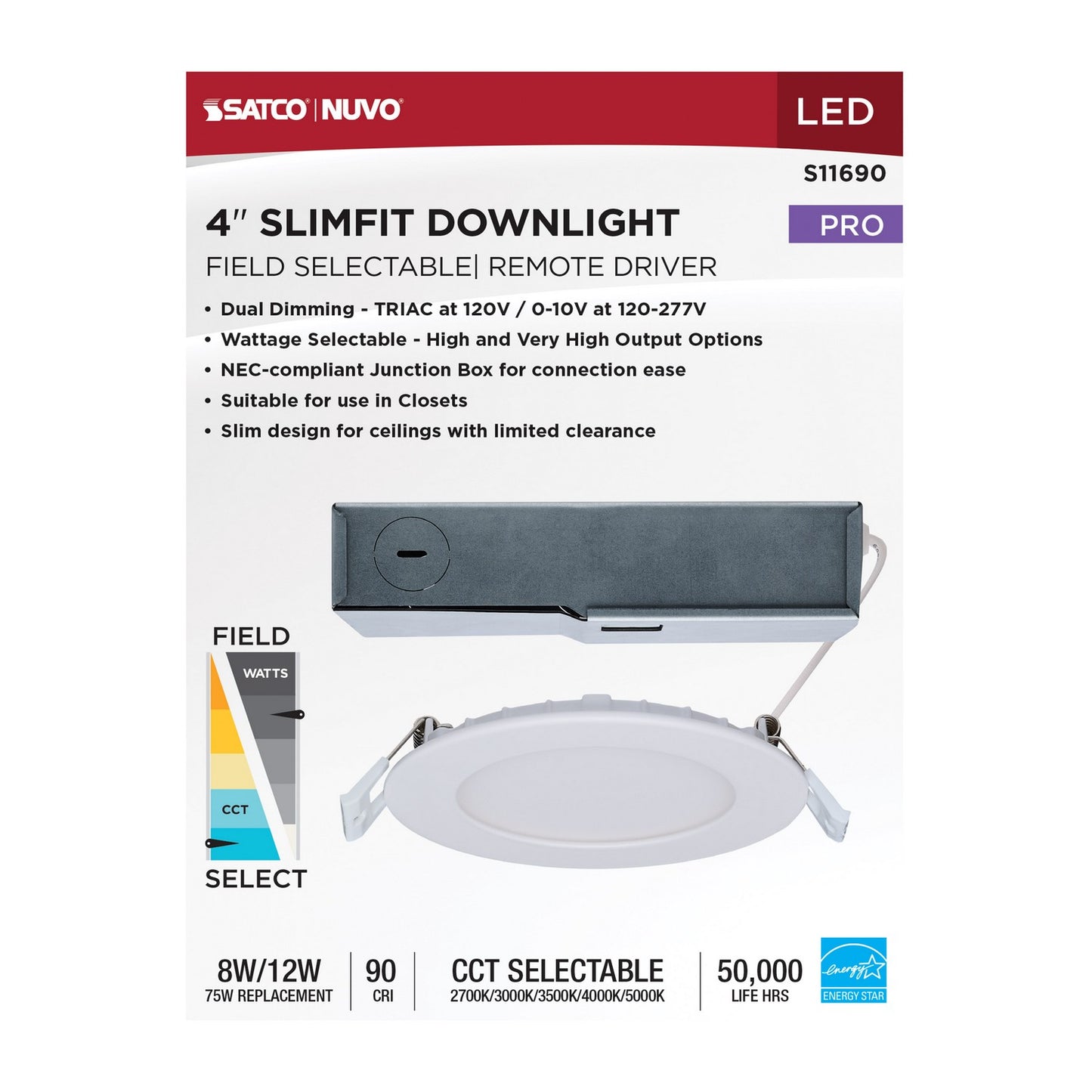 Satco - S11690 - LED Downlight - White