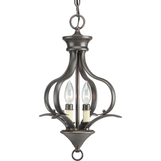 Trinity Two Light Foyer Pendant in Antique Bronze