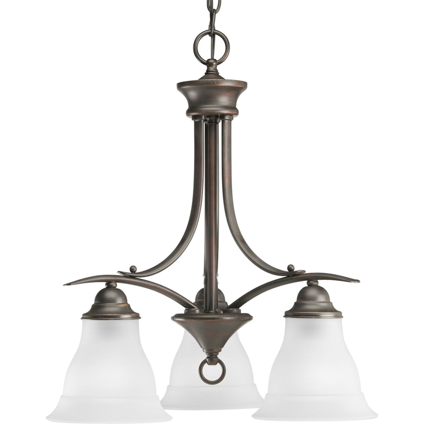 Trinity Three Light Chandelier in Antique Bronze