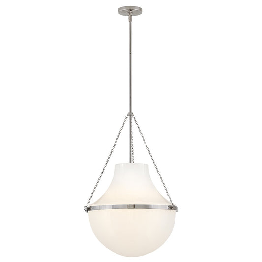 Collins LED Pendant in Polished Nickel