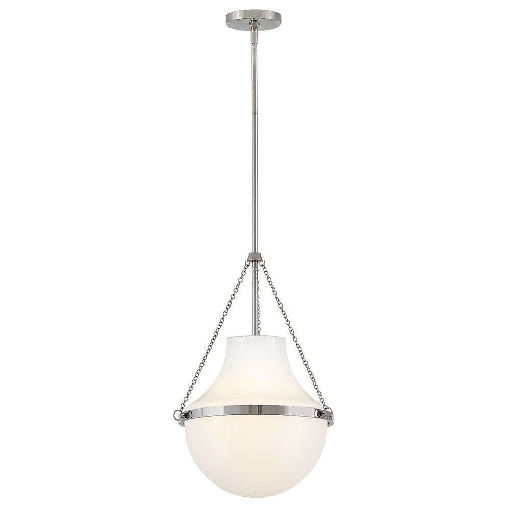 Collins LED Pendant in Polished Nickel