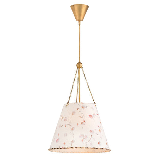 Primrose LED Pendant in Distressed Brass