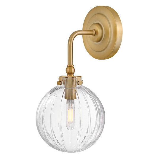 Helene LED Wall Sconce in Lacquered Brass