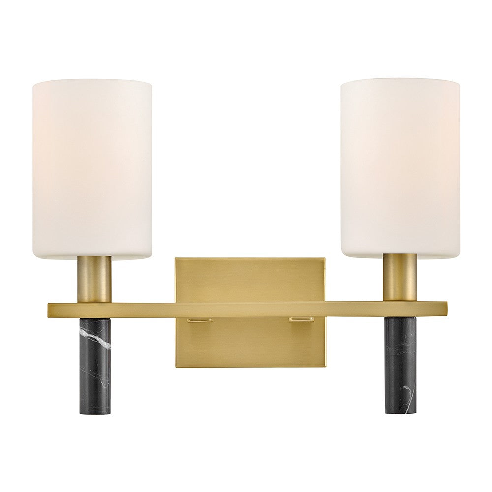 Turin LED Vanity in Lacquered Brass