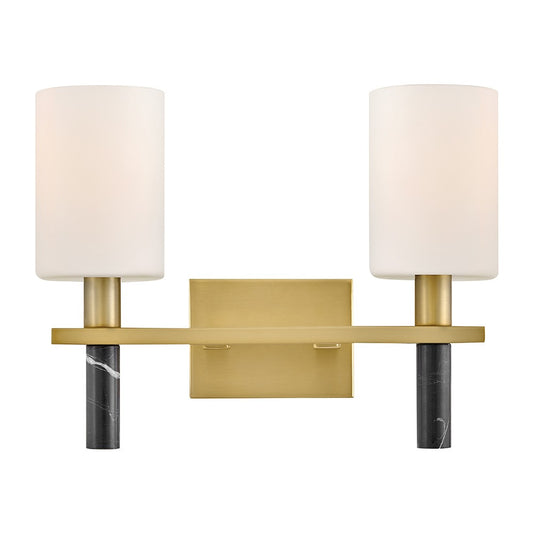 Turin LED Vanity in Lacquered Brass