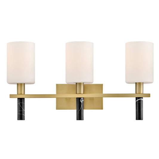 Turin LED Vanity in Lacquered Brass