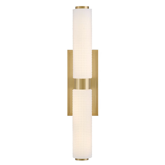 Lottie LED Vanity in Lacquered Brass