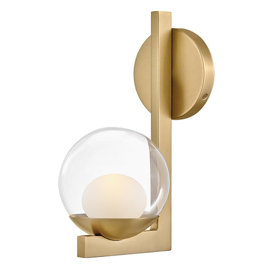 Sunni LED Wall Sconce in Lacquered Brass