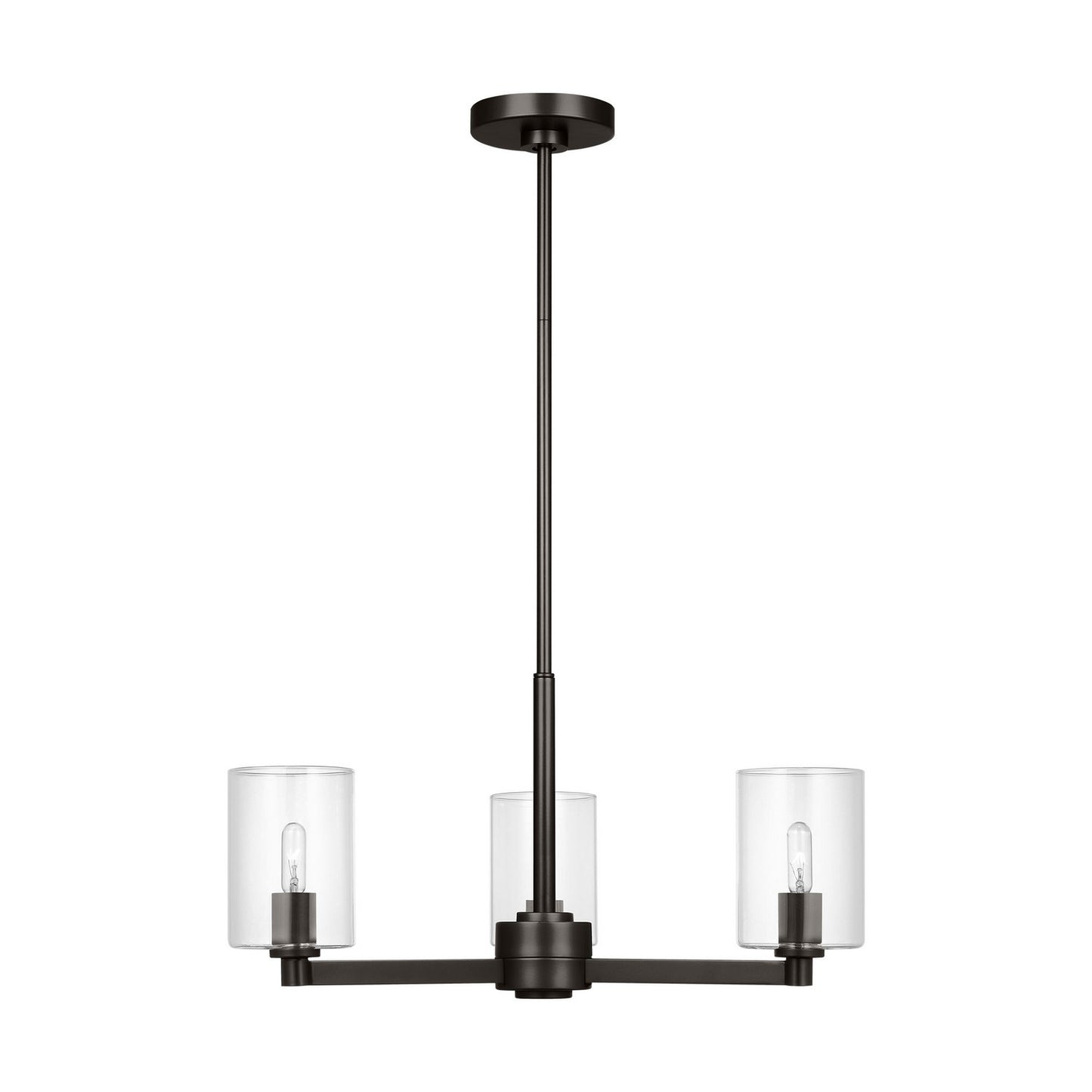 Fullton Three Light Chandelier in Midnight Black