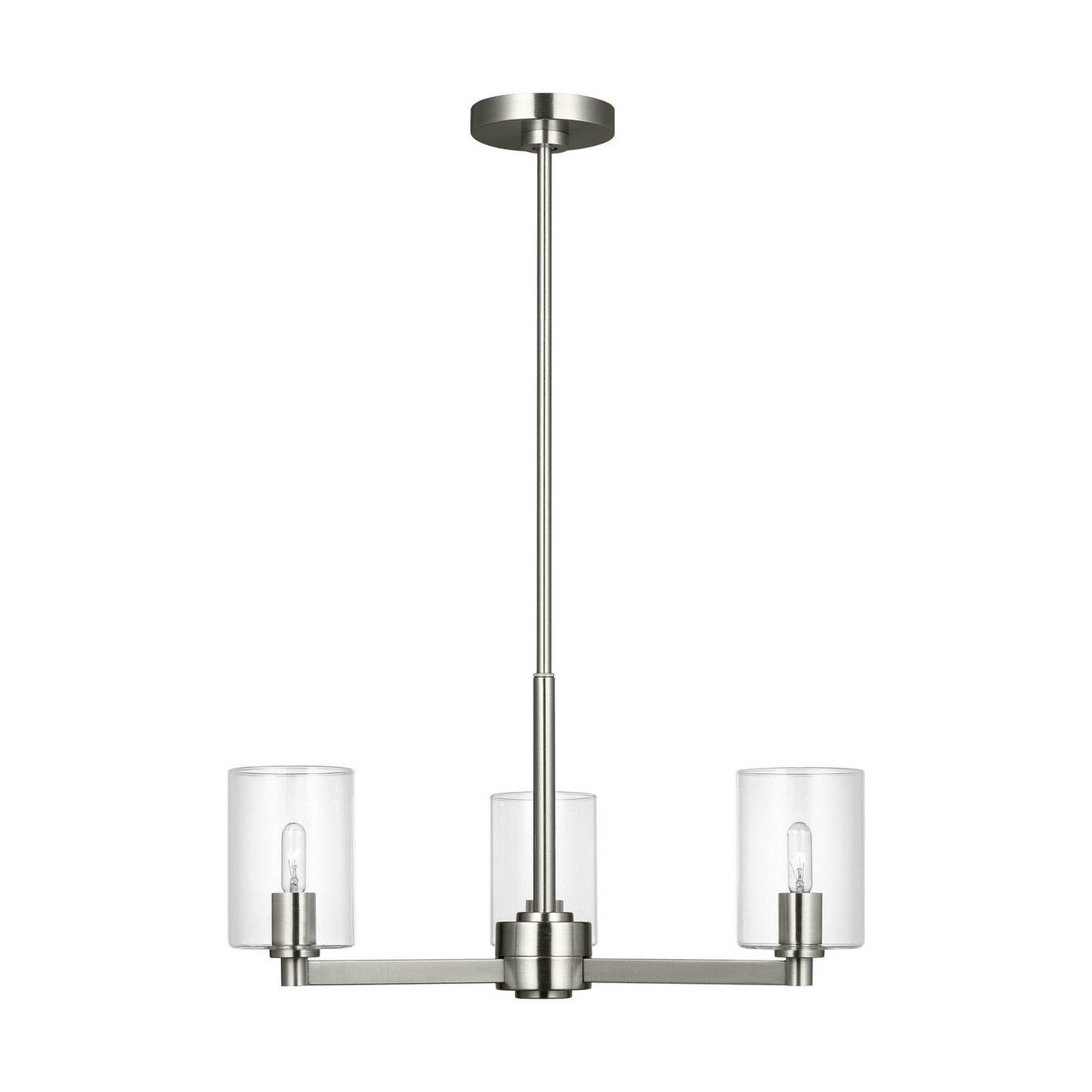 Fullton Three Light Chandelier in Brushed Nickel