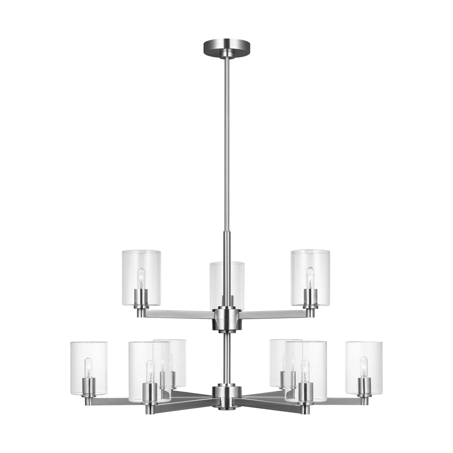 Fullton Nine Light Chandelier in Chrome