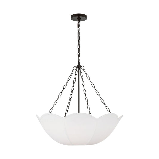 Stassi Three Light Chandelier in Aged Iron