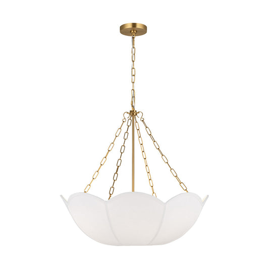 Stassi Three Light Chandelier in Burnished Brass