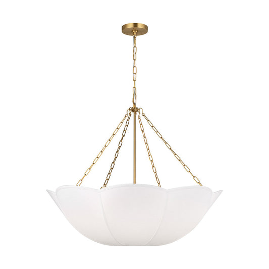 Stassi Four Light Chandelier in Burnished Brass
