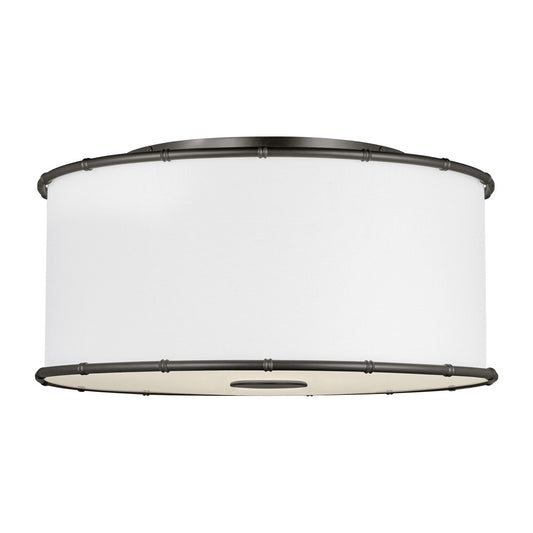 Aldric Two Light Flush Mount in Aged Iron