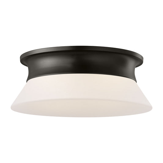 Panos Two Light Flush Mount in Aged Iron
