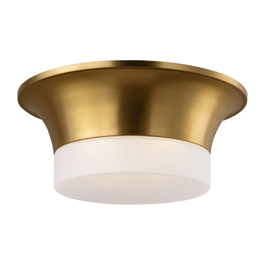 Sina Two Light Flush Mount in Burnished Brass