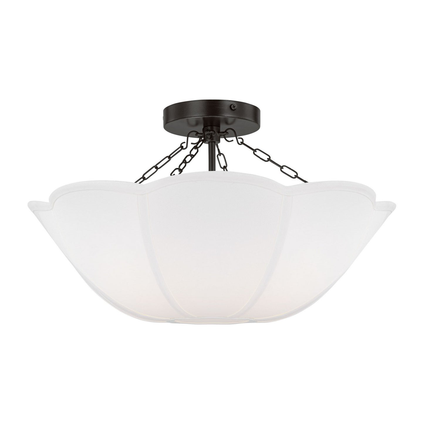 Stassi Two Light Semi Flush Mount in Aged Iron