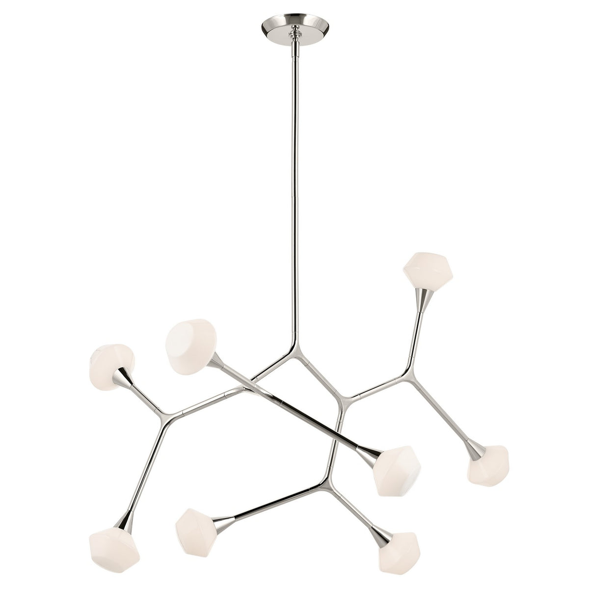 Cassius LED Chandelier in Polished Nickel