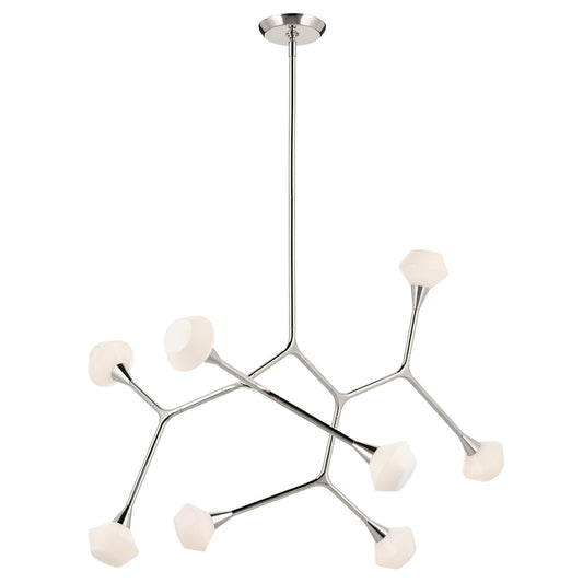 Cassius LED Chandelier in Polished Nickel