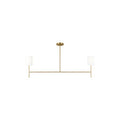 Key Two Light Linear Chandelier in Burnished Brass
