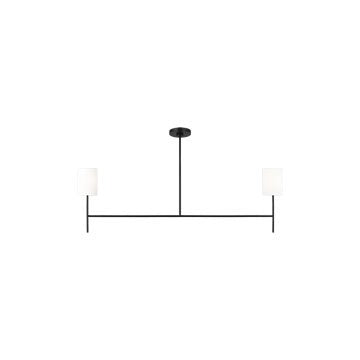Key Two Light Linear Chandelier in Midnight Black