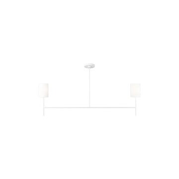 Key Two Light Linear Chandelier in Matte White