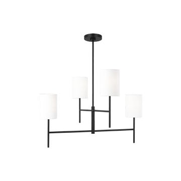 Key Four Light Chandelier in Midnight Black