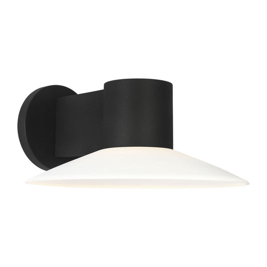 Focal LED Wall Lantern in Textured Black