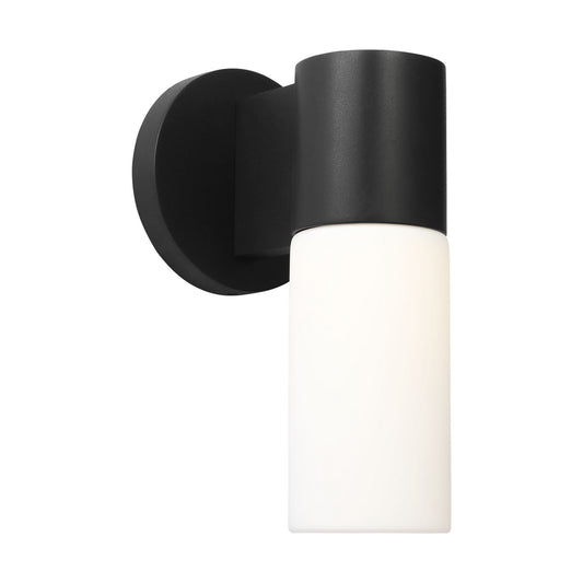 Focal LED Wall Lantern in Textured Black