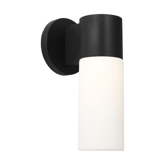Focal LED Wall Lantern in Textured Black