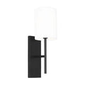 Key One Light Wall Sconce in Midnight Black
