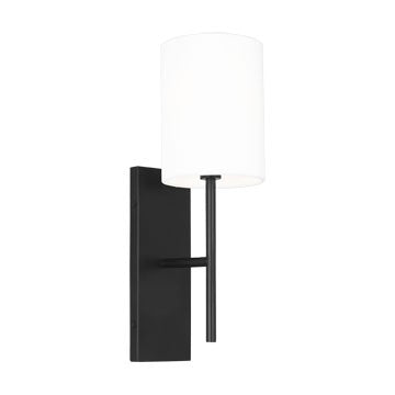 Key One Light Wall Sconce in Midnight Black