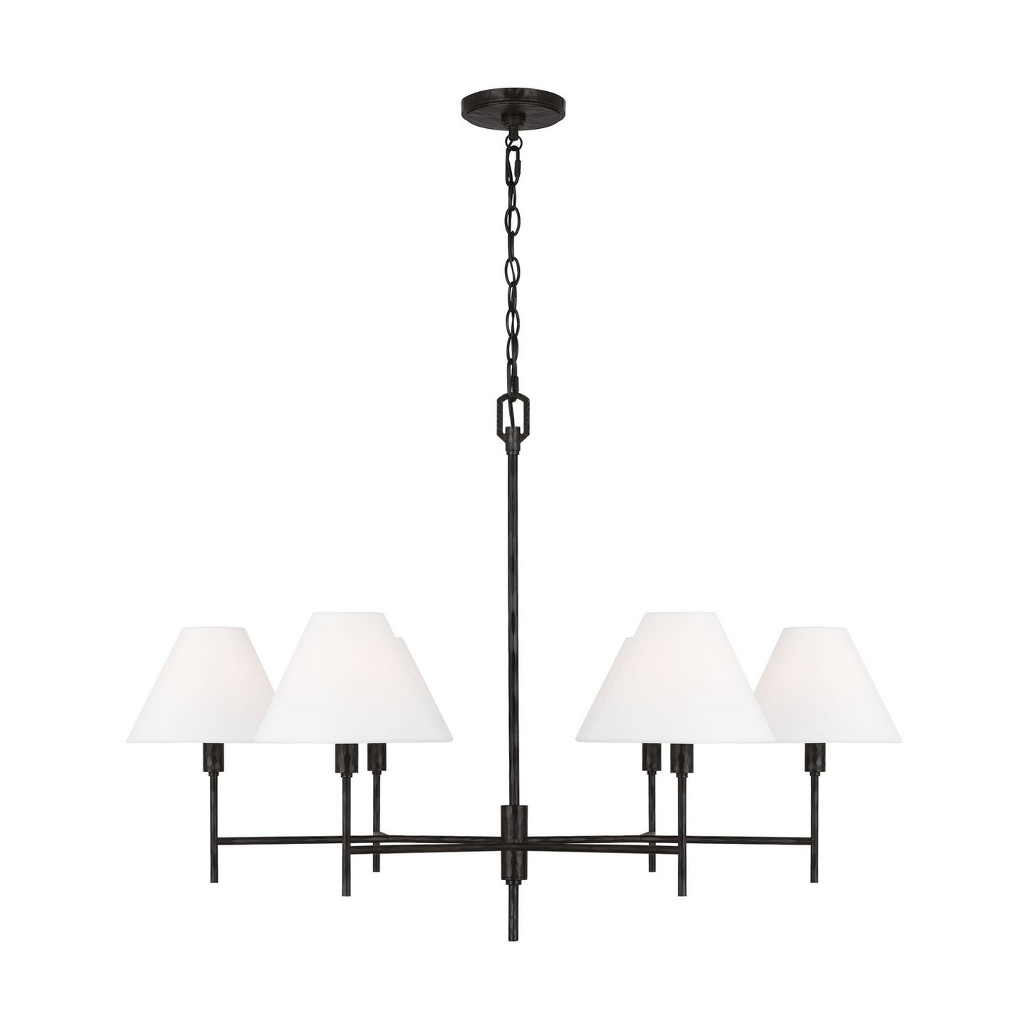 Ridgewood Six Light Chandelier in Aged Iron