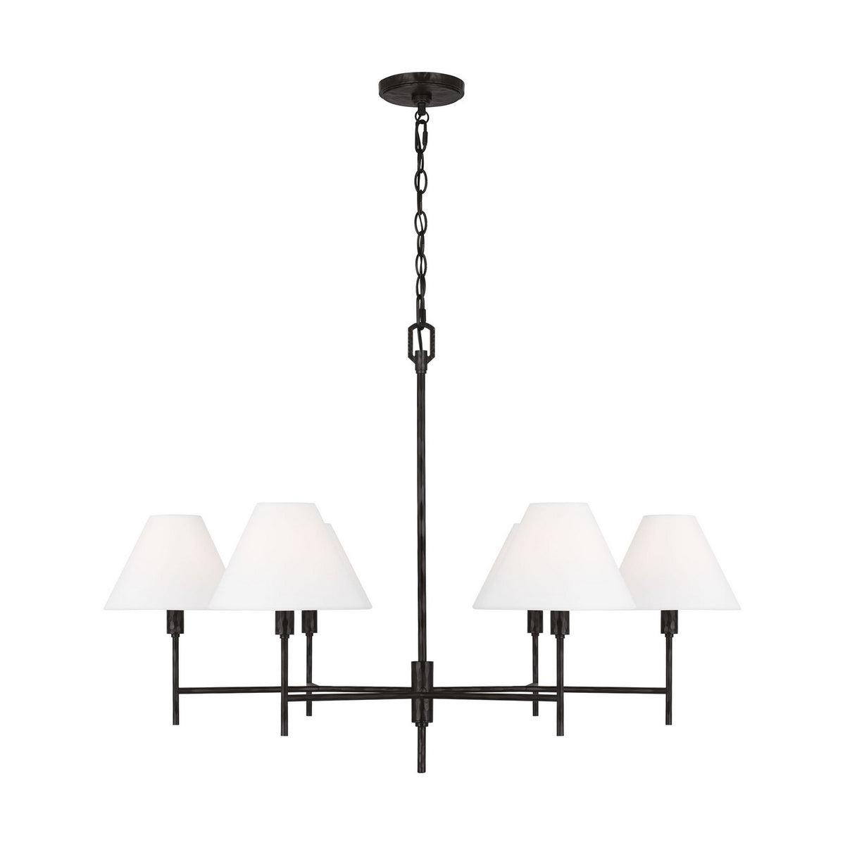 Ridgewood Six Light Chandelier in Aged Iron