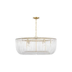 Pierce Six Light Pendant in Burnished Brass