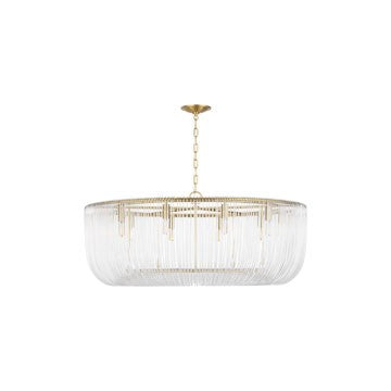 Pierce Ten Light Pendant in Burnished Brass