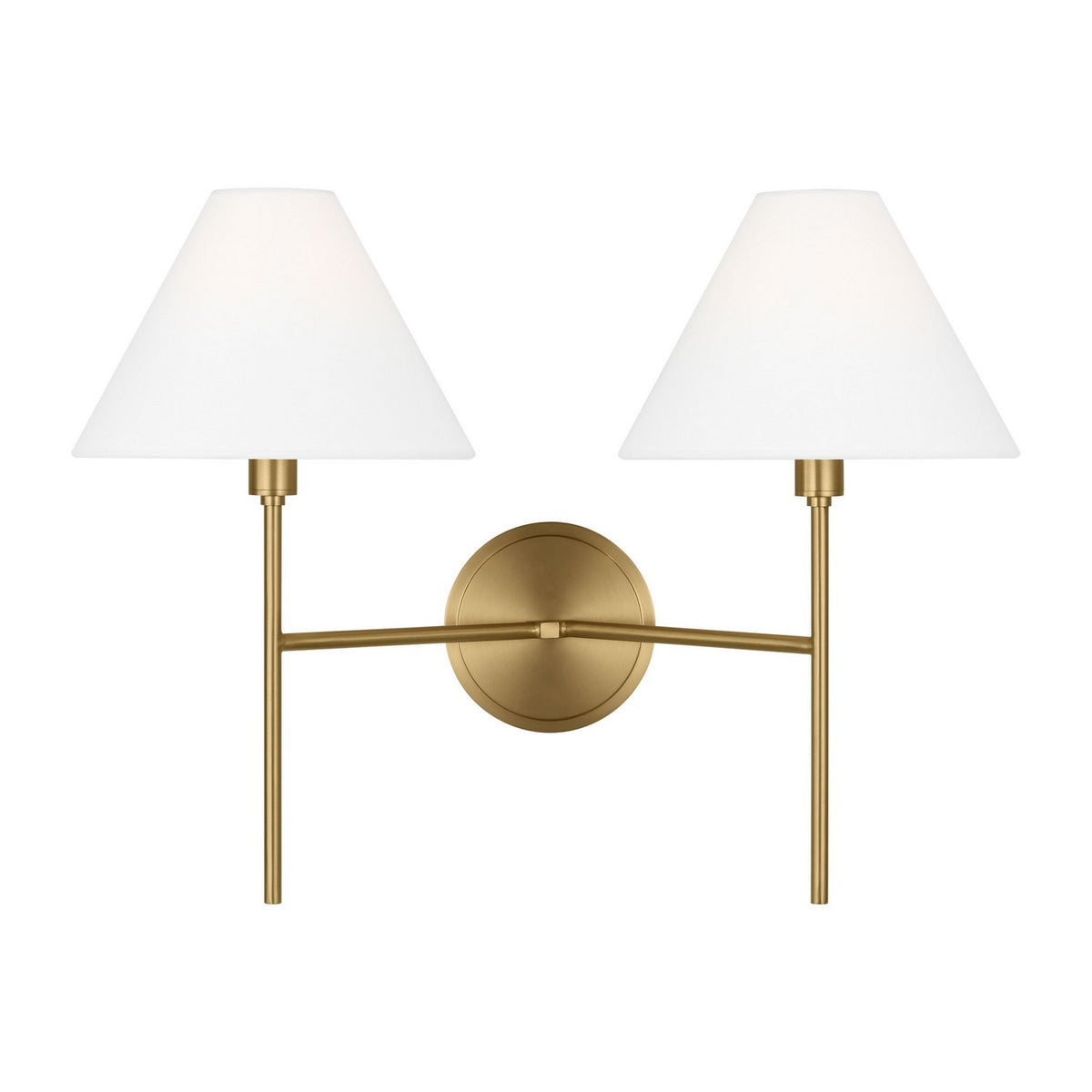 Ridgewood Two Light Wall Sconce in Burnished Brass